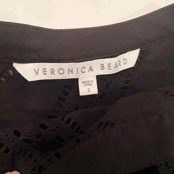 Veronica Beard Cruz Eyelet Top One Shoulder Size 2 - Picture 4 of 5